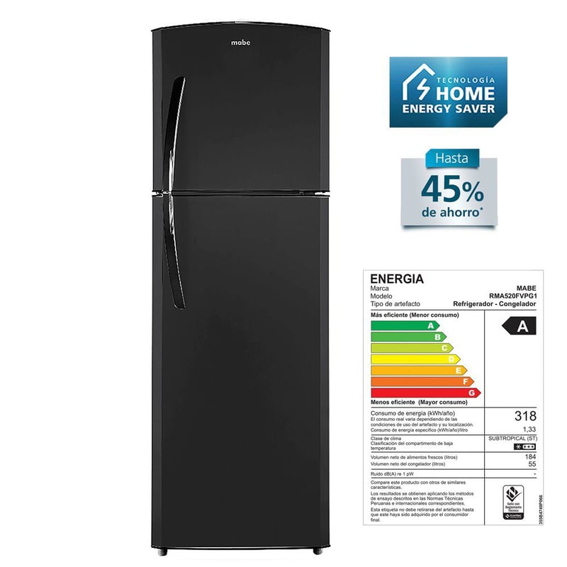 MABE - Refrigeradora 250 L Grafito