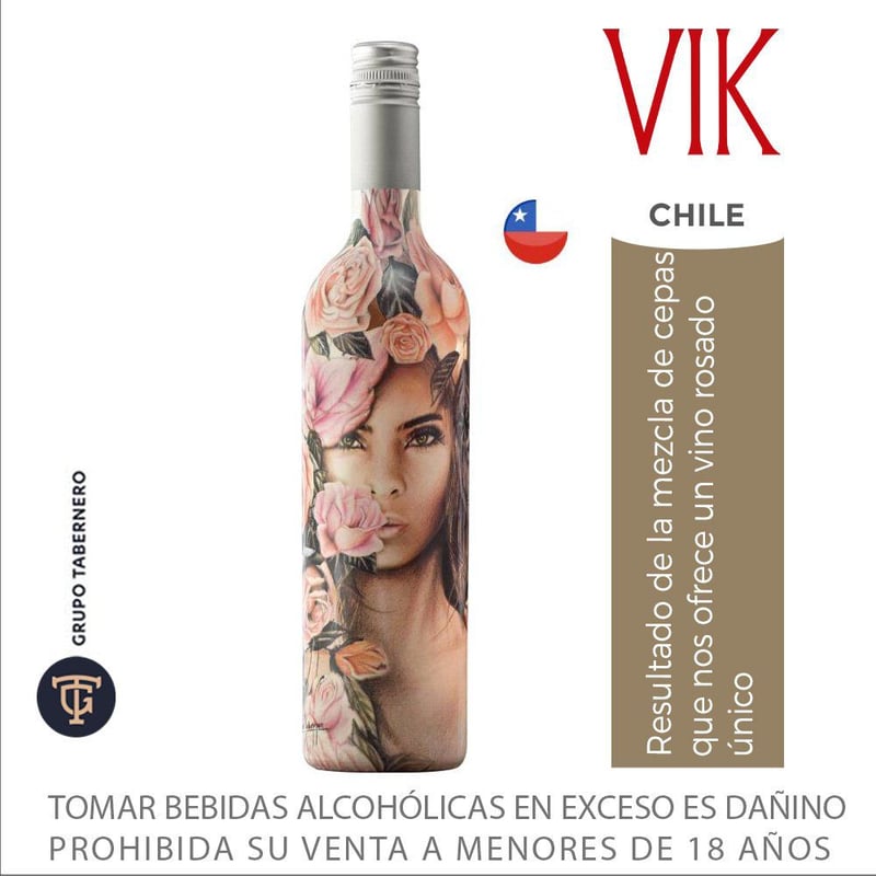 Vino Vik Rosé La Piu Belle Botella 750 mL | Tottus Perú