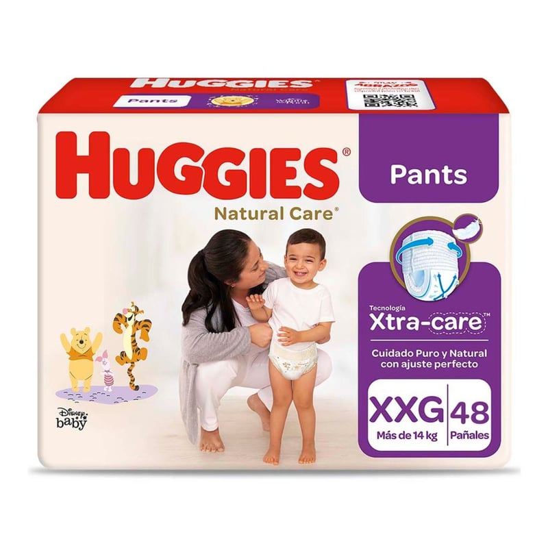 HUGGIES - Pañales Natural Care Pants Talla XXG Huggies 48 Unidades