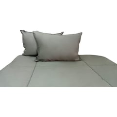 FREEHOME PREMIUM - Edredón Gris C Fda Sham 220 Hilos