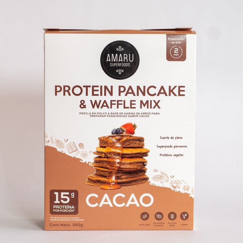 AMARU SUPERFOODS - Protein Pancake de Cacao Amaru de 350 g