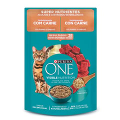 PURINA ONE - Alimento húmedo para gatos Purina One Adulto y esterilizado supernutrientes de 85 gr