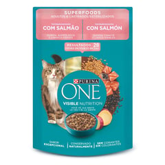 PURINA ONE - Alimento húmedo para gatos Purina One Adultos y Gatitos multiproteína de 85 gr
