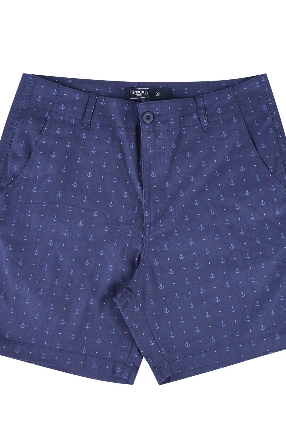 CHEROKEE - Short Drill Full Print Hombre 32 Azul Marino