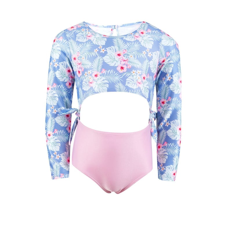 Ropa De Bano Larga Nudo Nina Talla 10 Azul Claro