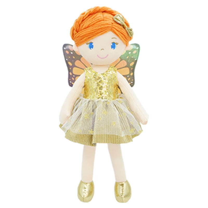 Muneca Trapo Hada Dorada 38 cm
