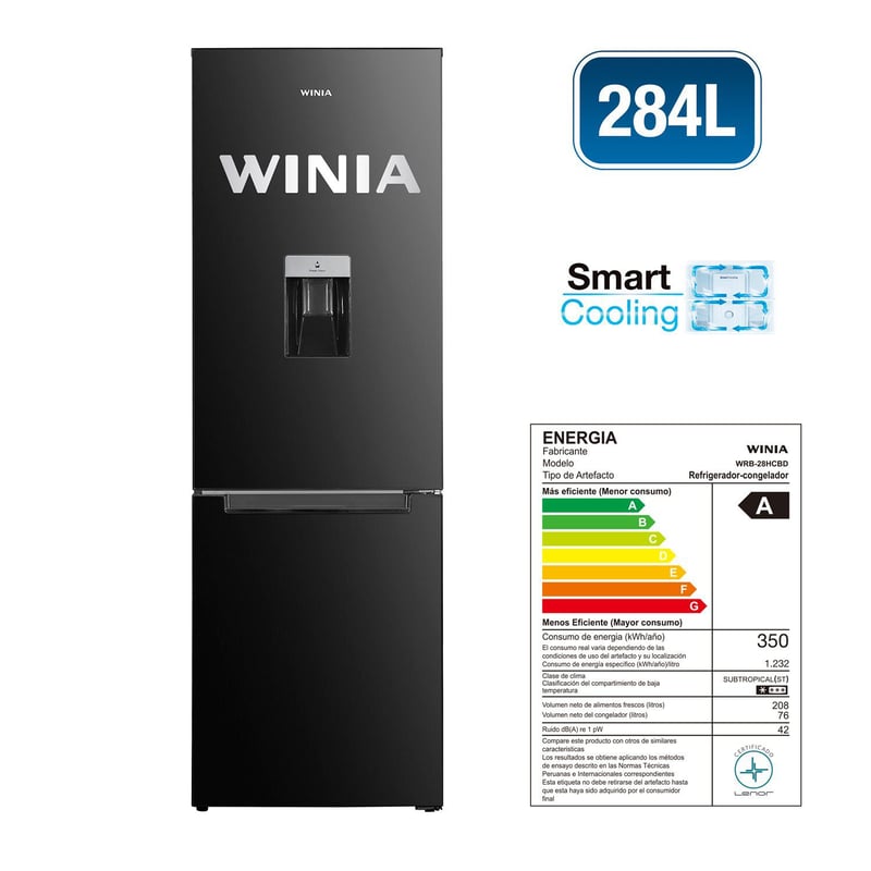WINIA - Refrigeradora 284Lt Winia WRB28HCBD