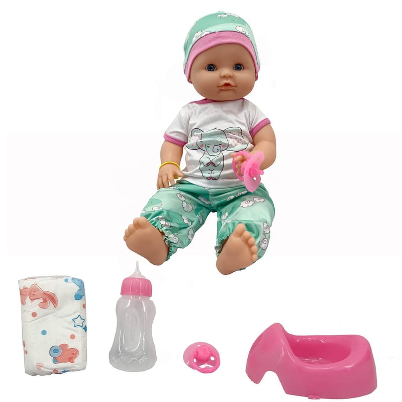 Muñeco bebe con accesorios hot sale