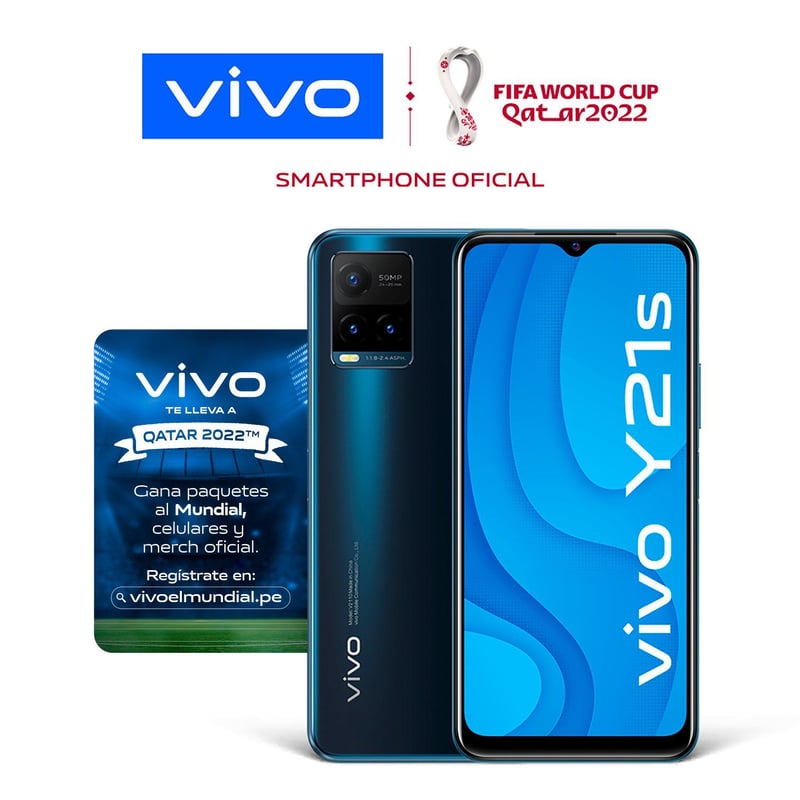 VIVO - Smartphone Vivo Y21S de 128GB y 4GB de RAM con doble SIM en color azul