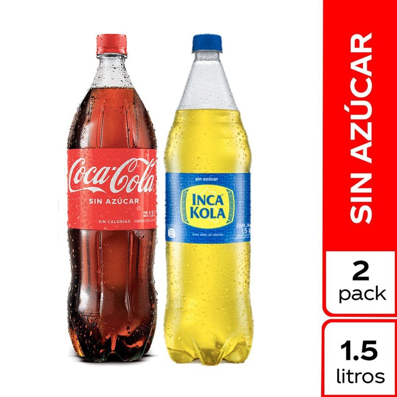 COCA COLA - Gaseosa Inca Kola 1.5 L + Gaseosa Coca Cola 1.5 L