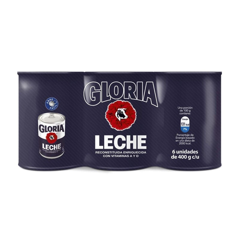 GLORIA - Six Pack de Leche Gloria Reconstituida de 400 g