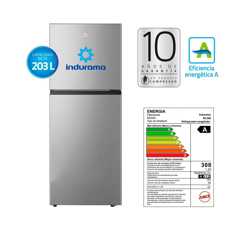INDURAMA - Refrigeradora RI-359