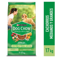 DOG CHOW - Alimento para perro Dog Chow Cachorro Mediano y  grande 17 kg