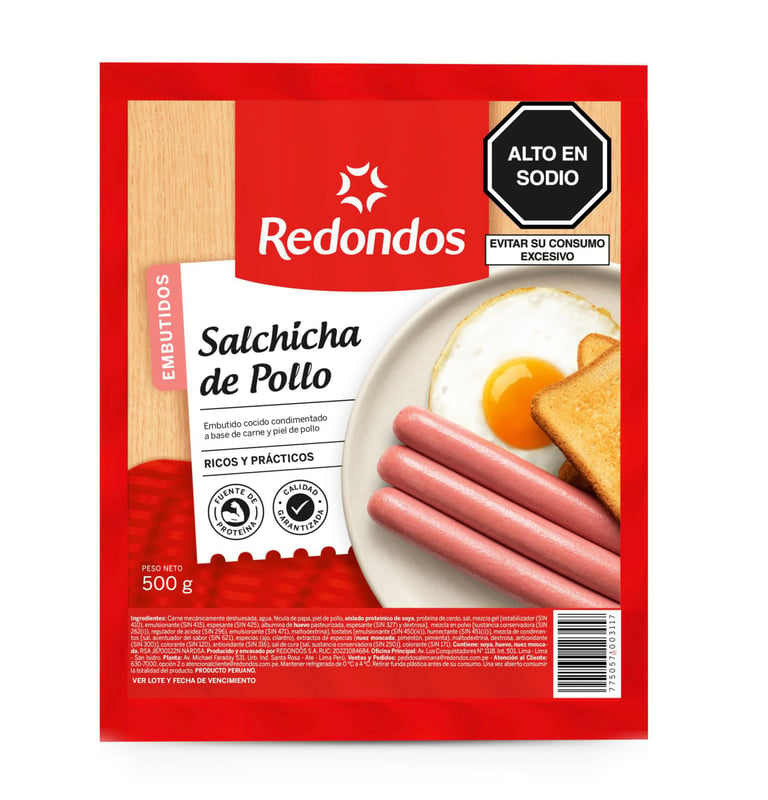 REDONDOS - Salchicha de pollo Redondos 500 g