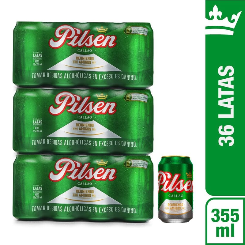 PILSEN CALLAO - 3x Cerveza Pilsen Twelve 355 mL
