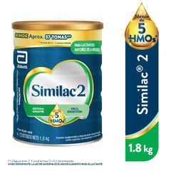SIMILAC - Similac 2 con mezcla de 5 HMO 1800 g