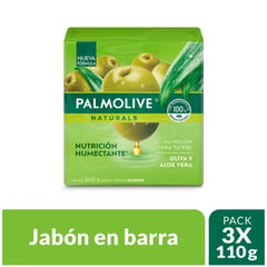 PALMOLIVE - Jabón en Barra Palmolive Aloe Y Oliva 3 x 110g
