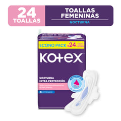 KOTEX - Toalla Higiénica Kotex Nocturna Extra Protección 24 unidades