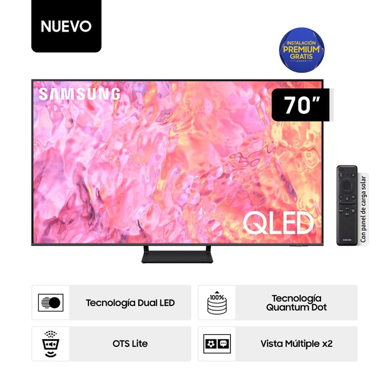 SAMSUNG - Televisor Samsung Smart TV 70" QLED 4K QN70Q65CAGXPE