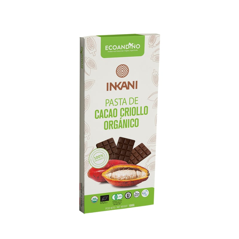 Pasta De Cacao Criollo Inkani Orgánico 100 g | Tottus Perú
