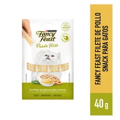 FANCY FEAST - Snack super premium para gatos Fancy Feast Kiss con filete de pollo de 40  gr