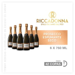 RICCADONNA - Espumante Riccadonna Prosecco 6 Unidades