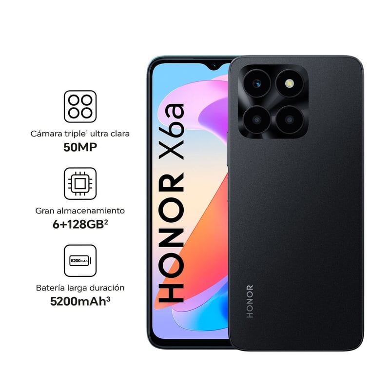 Smartphone honor x6a plus 6+128gb color plata