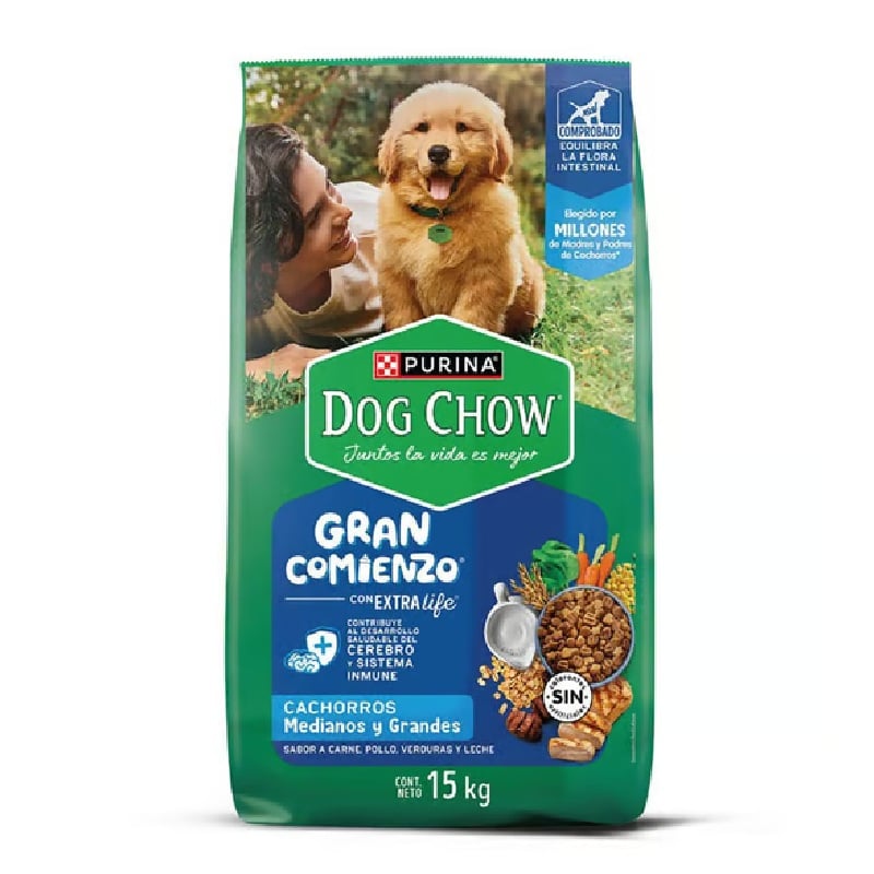 DOG SHOW - Alimento Cachorros Gran Comienzo Med/Gran Dog Chow 15Kg