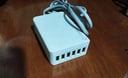 "Cargador usb de 6 puertos, en funcionamiento"