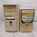 1 gabinete con placa madre Asus y fuente + 1 cpu con placa madre, 2gb ram, disco duro samsung, fuente 215w (Enciende)