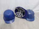 3 Cascos de trabajo azul