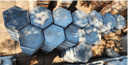 164 unidades Adoquin Hexagonal de Lado: 14cm - Cara: 25cm - Espesor: 4cm - Color Negro / Clase A
