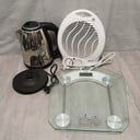 Caloventor marca BIONICA + Hervidora de acero de 2,00 litros marca SCARLETT + Bascula personal a pila (Nuevos en caja)