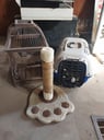 Transportadora + jaula para pájaro decorativo ( Alto 047cm Ancho 0 29cm) + rascador para gato
