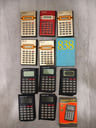 5 unidades de Mini Calculadoras Logitech (Enciende) + 5 unidades de Mini Calculadoras Samstar (No enciende)