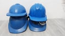4 Cascos de trabajo azul