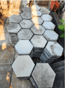 201 unidades Adoquin Hexagonal de Lado: 14cm - Cara: 25cm - Espesor: 8cm - Color Gris / Clase A