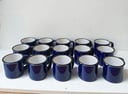 15 Tazas de Porcelana azul (Picados)