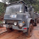 Camión táctico Bedford MJP2, con motor mercedes (adaptado) requiere mantenimiento/reparación de de sistema eléctrico y transmision. Detalles en chaperia,interior,tablero. 