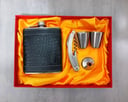 Petaca de Licor de Acero Inox + abridor/saca corcho + 2 Frasquitos para coctel