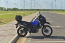 Moto Kawasaki KLR650 2012 azul, odómetro: 41598