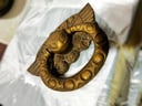 Antiguedades: 1 Llamador de puerta de Bronce macizo de 15-25cm