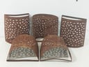 5 apliques decorativos estilo oxidado 22cm * 20cm