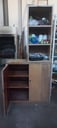 Estante de madera (Ancho:46cm Alto: 1m Profundidad:35cm) + cómoda de 2 puertas (Ancho:90cm Alto:90cm Profundidad: 45cm)