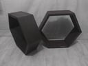 2 unidades de Estantes exagonal de pared (alto 30cm, ancho 30cm, base 12cm)