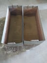 2 cajas de metal (chapa galvanizada). Medidas: (40 cm. ancho 103 largo 36 cm. alto) (40 cm. ancho  95 largo 35 cm. alto) 