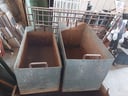 2 cajas de metal (chapa galvanizada). Medidas: (24 cm. ancho  1 10 largo 46 cm. alto) (41 cm. ancho  1 10 largo 36 cm. alto) 