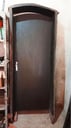 Puerta de madera con marco sin llave (Alto 2,30m Ancho: 0,86cm)
