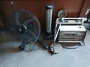 3 estufas + ventilador de pie + lámpara todo a reparar