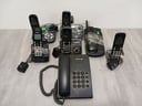 7 unidades de telefono Panasonic:  + Telefono inalambrico marca Panasonic, modelo n:KX-TG4621 LCB, color negro con adaptador de corriente y cargador de bateria + Telefono inalambrico marca Panasonic, modelo nÂ°  KX-TG4131LCB,  color negro con adaptador 